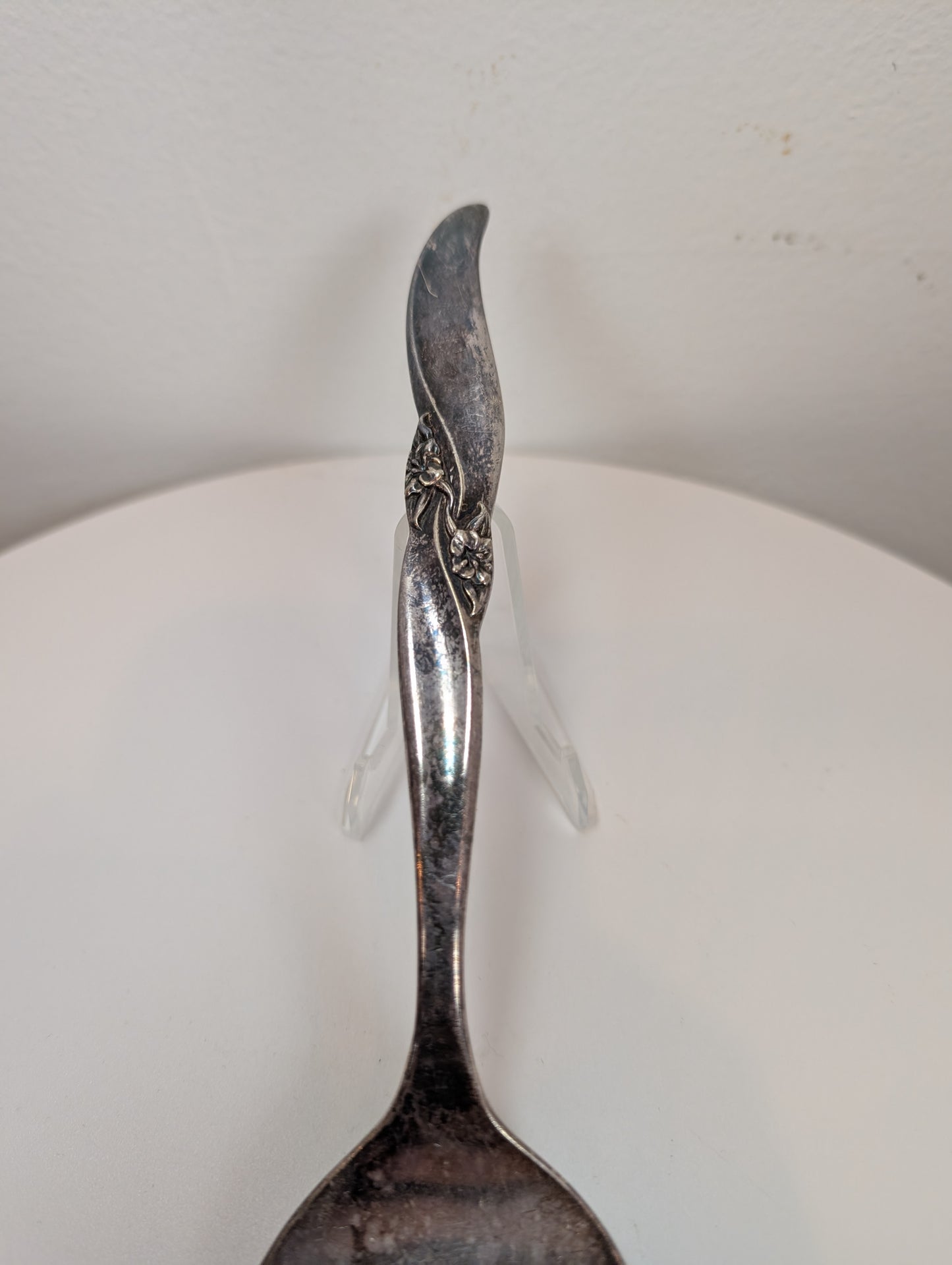 1955 Hope Chest Silver Wind Pastry Server - Silverplated - Floral Design - Well Detailed - Large Antique