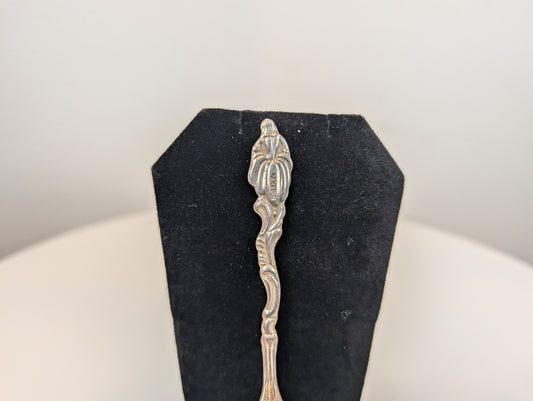 Vintage Swedish Flower Dancer Pickle Fork - Silverplated - Vintage Swedish Souvenir