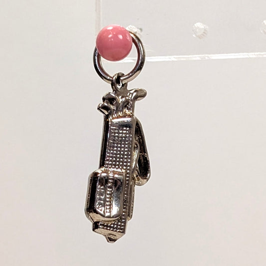 Vintage Sterling Golf Bag Charm - 925 Silver Club Caddie - 1.11 Grams