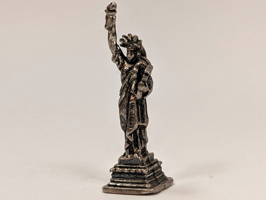 Antique Sterling Silver Statue of Liberty Statue Charm - Vintage Detailed Statue of Liberty Miniature Statue Pendant