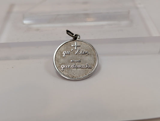 Silver I Love You More than Yesterday Charm - Stamped and Tested Sterling Silver - Beau Sterling - Qu'hier Que Demain - Rosemonde Gerard