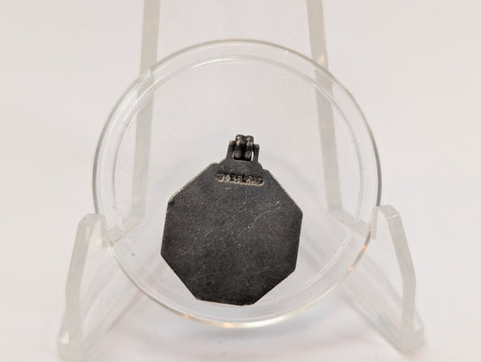 Antique Sterling Guilloche Enamel Rose Charm - Stamped and Tested Sterling Silver - Art Deco - Art Nouveau