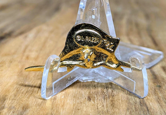 Awesome L. Razza Goldtone Swordfish Tie Tack Lapel Pin - 1.5" Long - Vintage L. Razza Novelty Swordfish Tie Pin