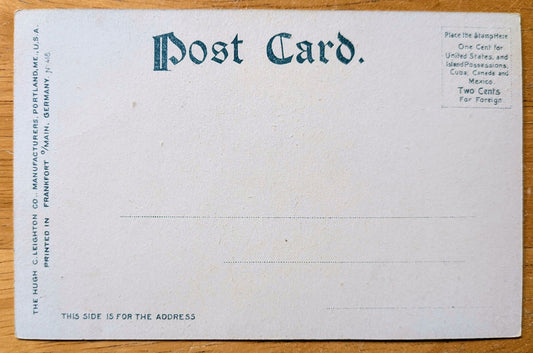 1900s Old Man of the Sea, York Beach, Maine Postcard - Printed in Germany - Antique Chromo Lithograph York ME Postcard