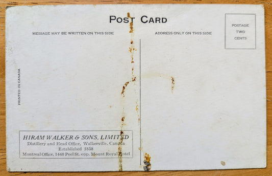 1930s Should Old Acquaintance Be Forgot Liquor Advertisement Postcard - H. Walker & Sons Ad - Antique Post-Prohibition Alcohol Postcard