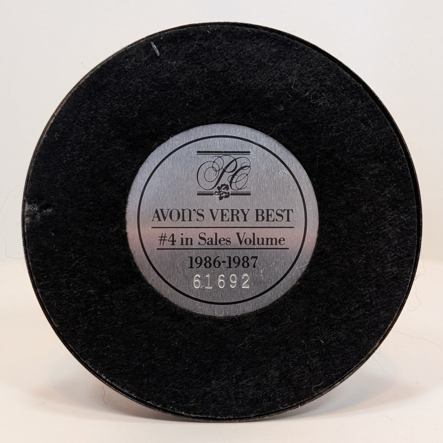 100th Anniversary 1986 Avon District Award Sales 8.5" SilverToned Mrs Albee Figurine