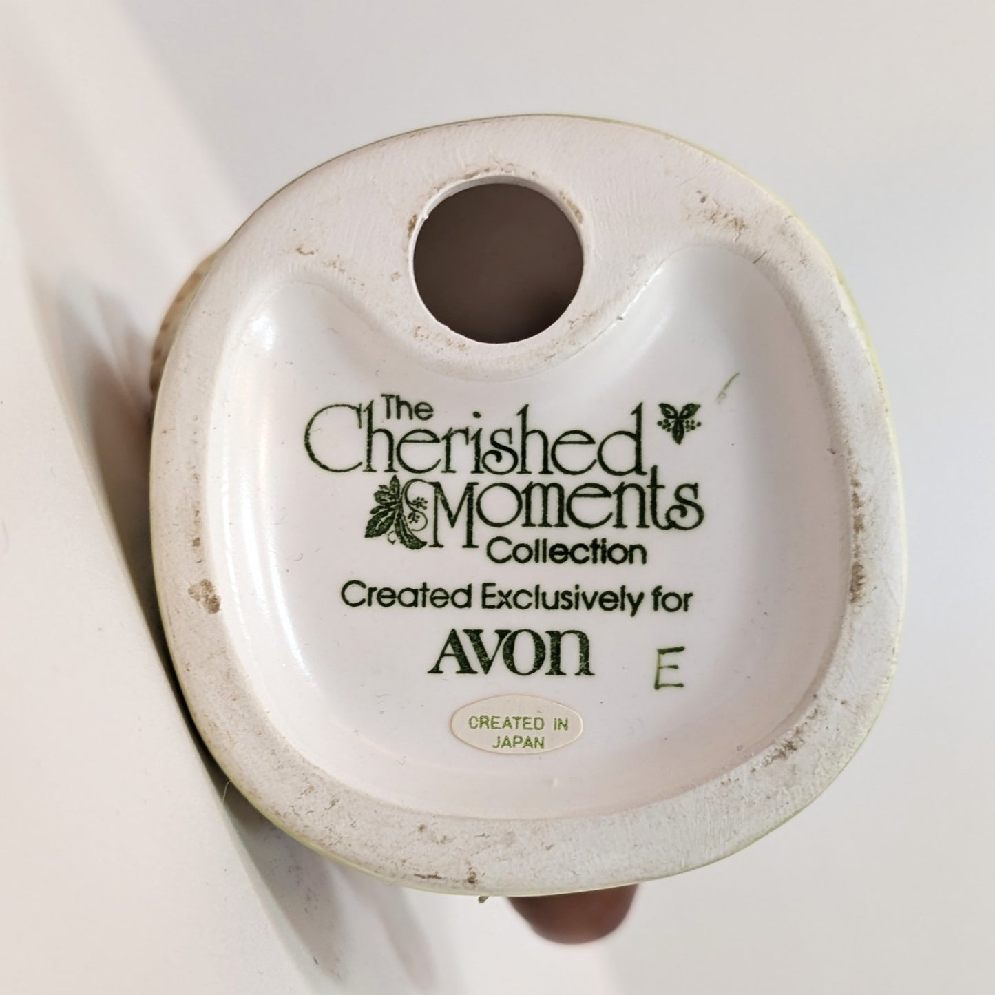 Exclusive 1983 Porcelain "Rain or Shine" Cherished Moments Avon Bunny Rabbit Figurine