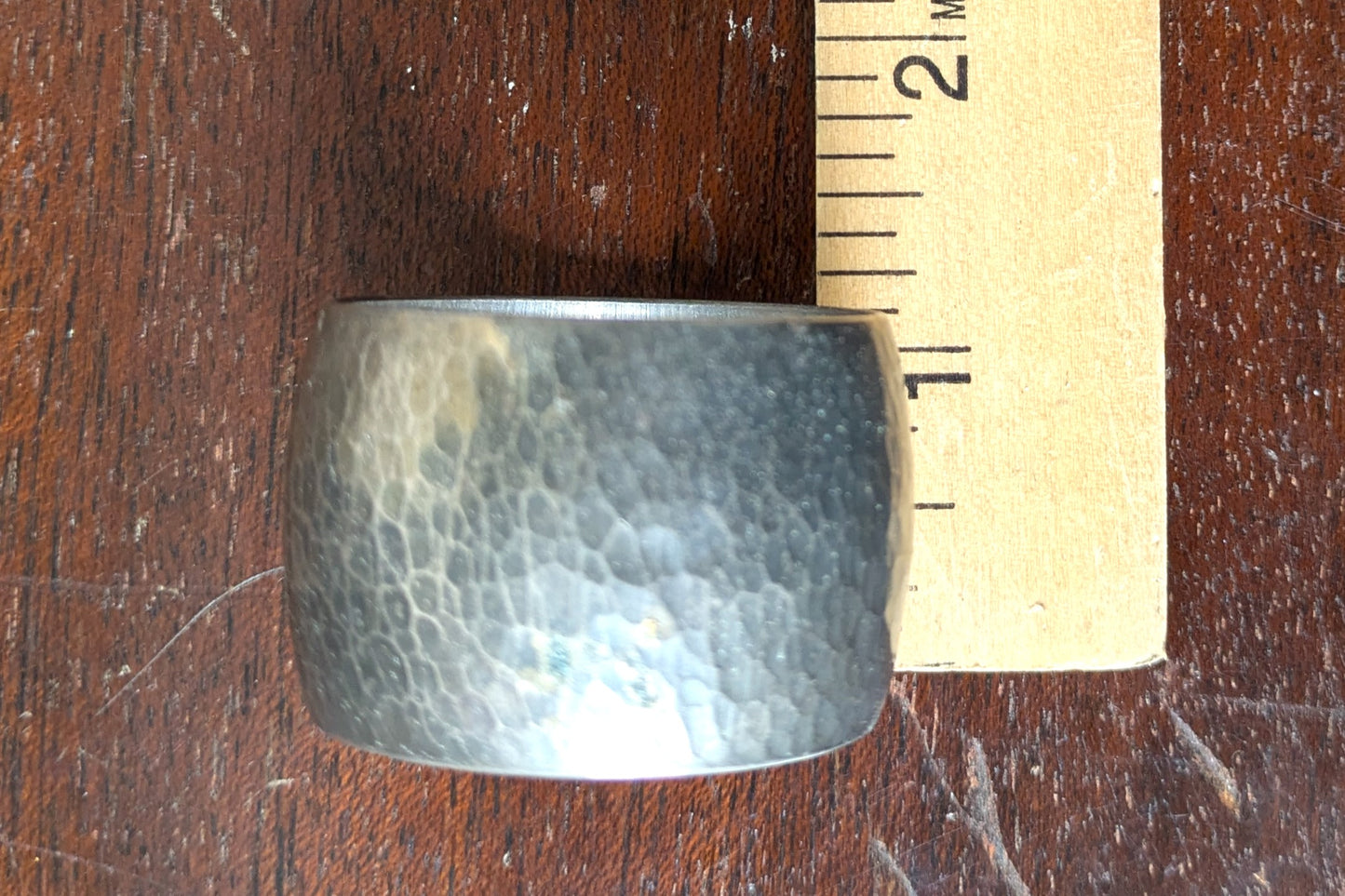 Set of 4 Scale Design Napkin Rings - Silverplated on Brass - Dinner Parties - Measurements Seen in Photos