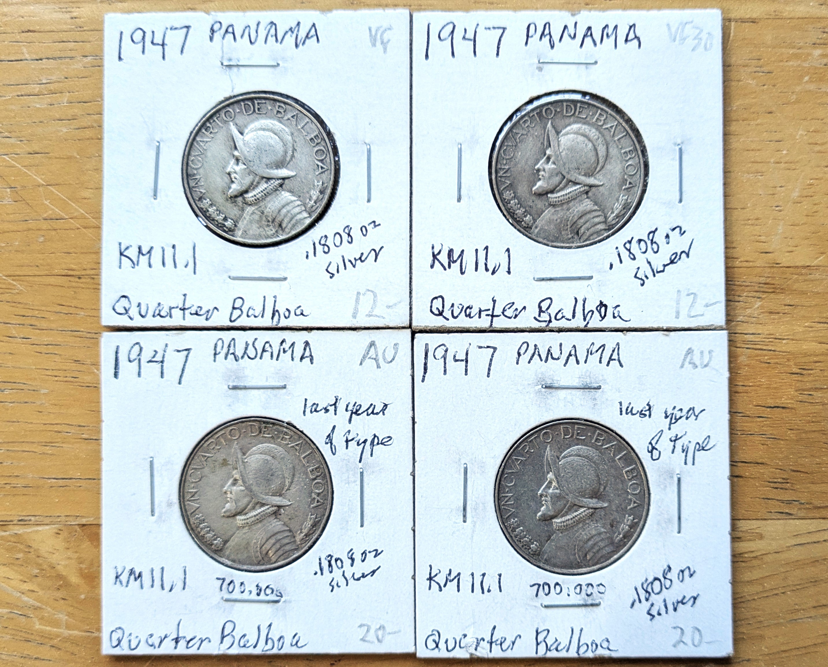 1933 Panamá 1/4 Balboa más raro - Excelente estado, XF - Moneda de