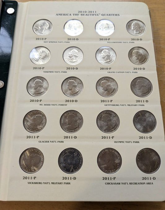 Awesome Official Smokey The Bear Quarter Album - ATB P&D Set - Partially Complete - Prestine Condition