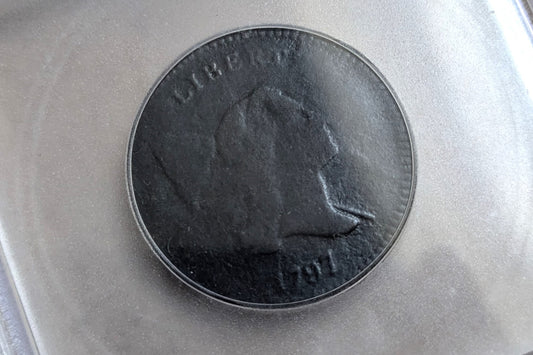 1797 Liberty Cap Large Cent - VG Details, Certified - Rare Coin Type - US One Cent 1797 Liberty Cap Cent (Copy)
