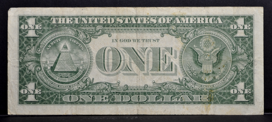 1957 Fancy Quad Repeater Serial Number 1 Dollar Silver Certificate - 11114600 - 1957 One Dollar Blue Seal Fancy Serial Note - Fr#1619