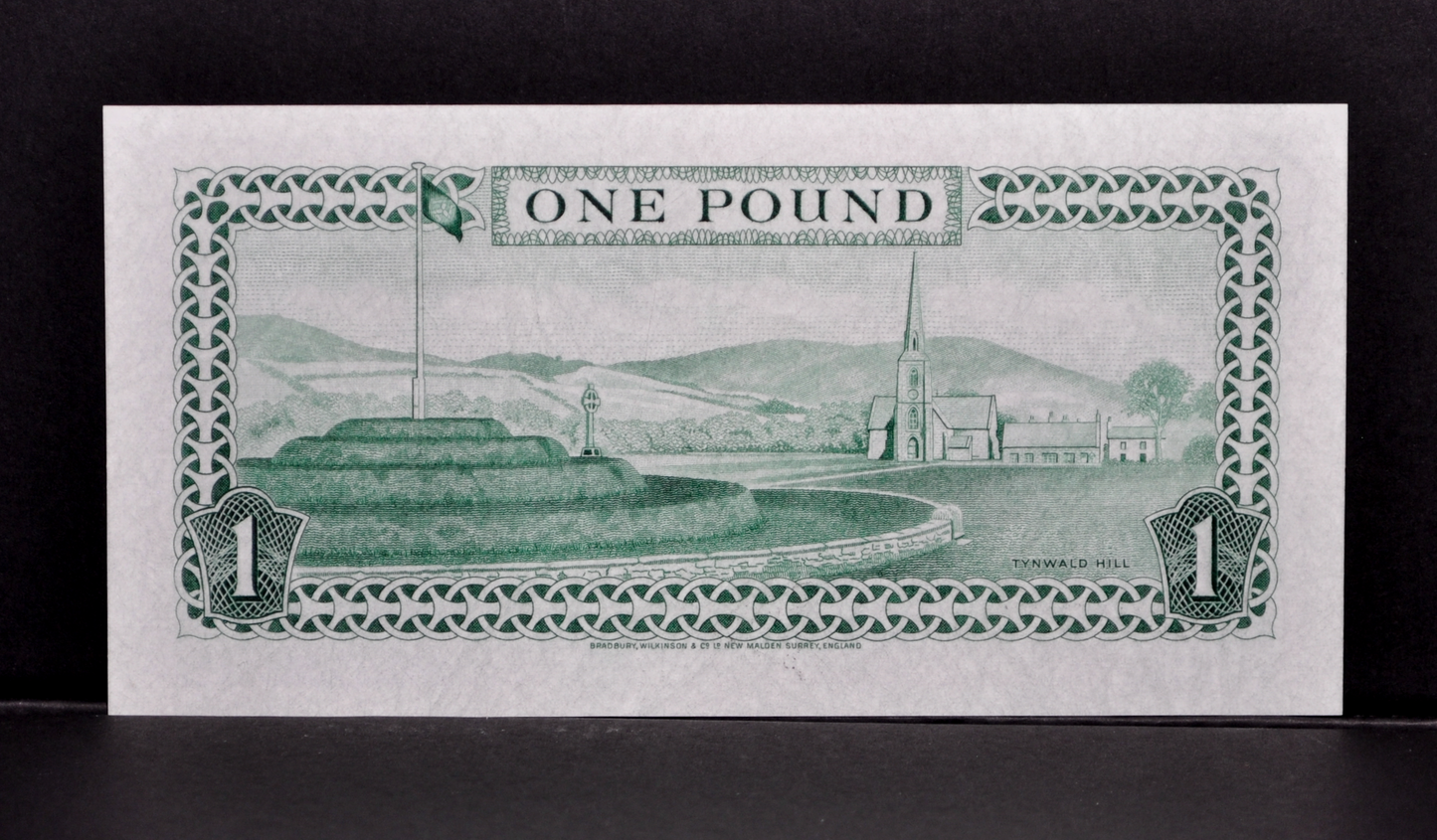 1983 Isle of Man Government 1 Pound Note - Rare Plastic Pound Note - Uncirculated (UNC) - 1983 (ND) Isle of Man One Pound Banknote - P#38