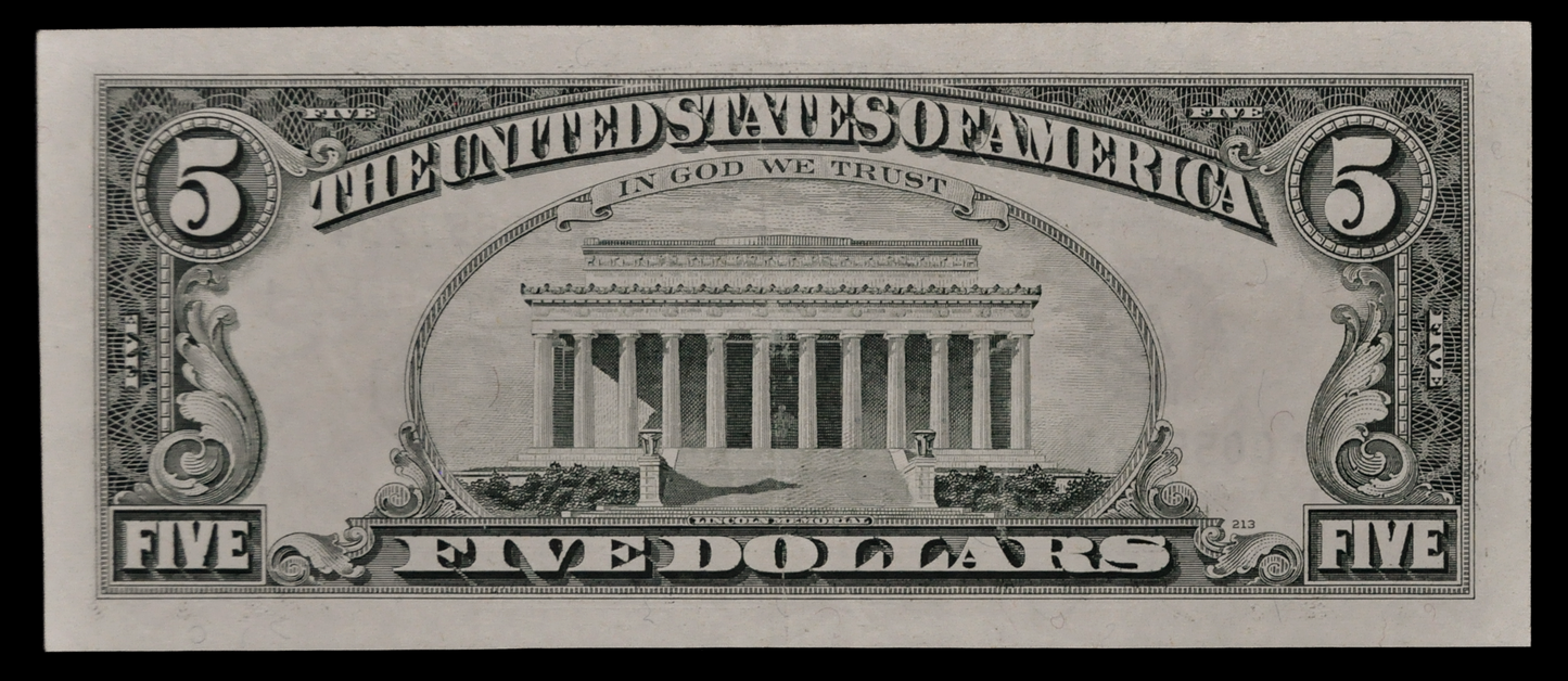 1995 US Federal Reserve 5 Dollar Star Note - RARE Boston (A) Issue, 640,000 Printed - 1995 Green Seal Five Dollar Star Note - Fr.1984-A*