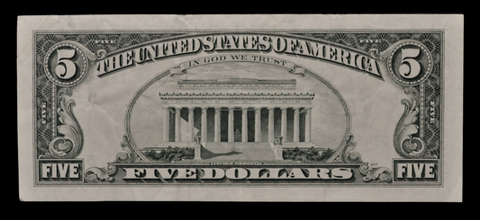 1993 US Federal Reserve 5 Dollar Star Note - Richmond (E) Issue - Extremely Fine (XF) - 1993 Green Seal Five Dollar Star Note - Fr.1982-E*