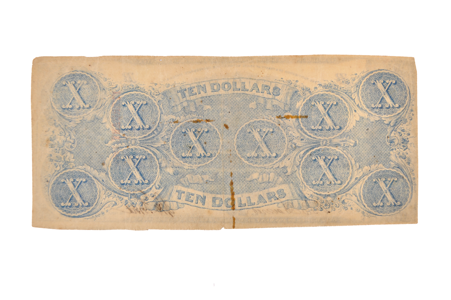 1863 Confederate States of America 10 Dollar Note - Extremely Fine (XF) - 1863 Confederacy Ten Dollars Obsolete Note - T-59 / CS-59