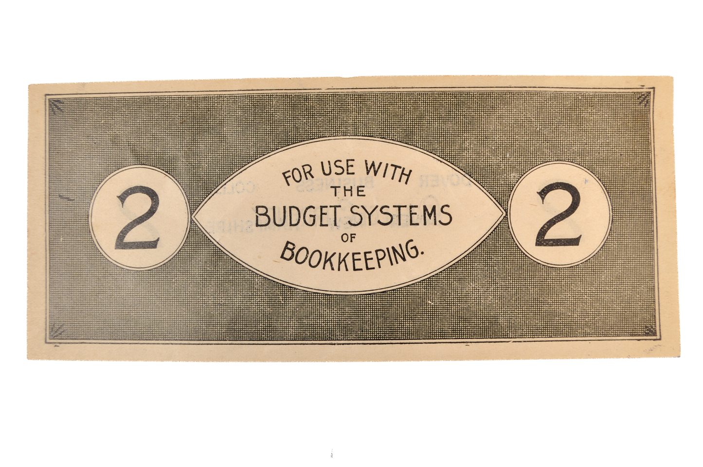 1890s Dover Business College Currency 2 Dollar Note - Dover, NH - Almost Uncirculated (AU) - Dover College Two Dollars Trade Currency Note