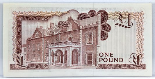 1979 Government of Gibraltar 1 Pound Note - Rarer Early Date - Uncirculated (UNC) - 1979 Gibraltar One Pound Banknote - P#20b