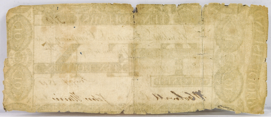 1808 Farmers Exchange Bank 10 Dollar Rhode Island Obsolete Note - Rarer Early Obsolete Note- 1808 RI Ten Dollars Obsolete Banknote