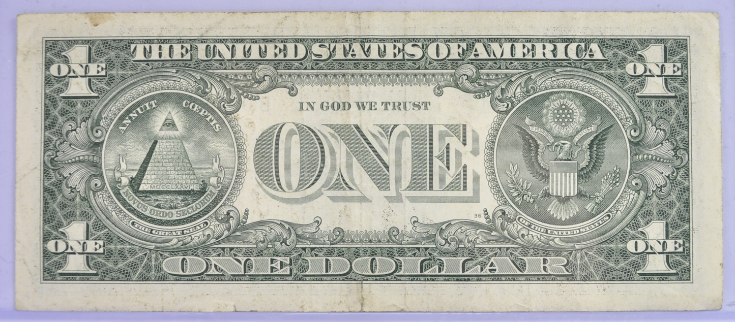2017 Low Serial Number 1 Dollar Star Note - 00259314 - XF Grade - 2017 Federal Reserve One Dollar Low Serial Star Note - Fr.3005-B*