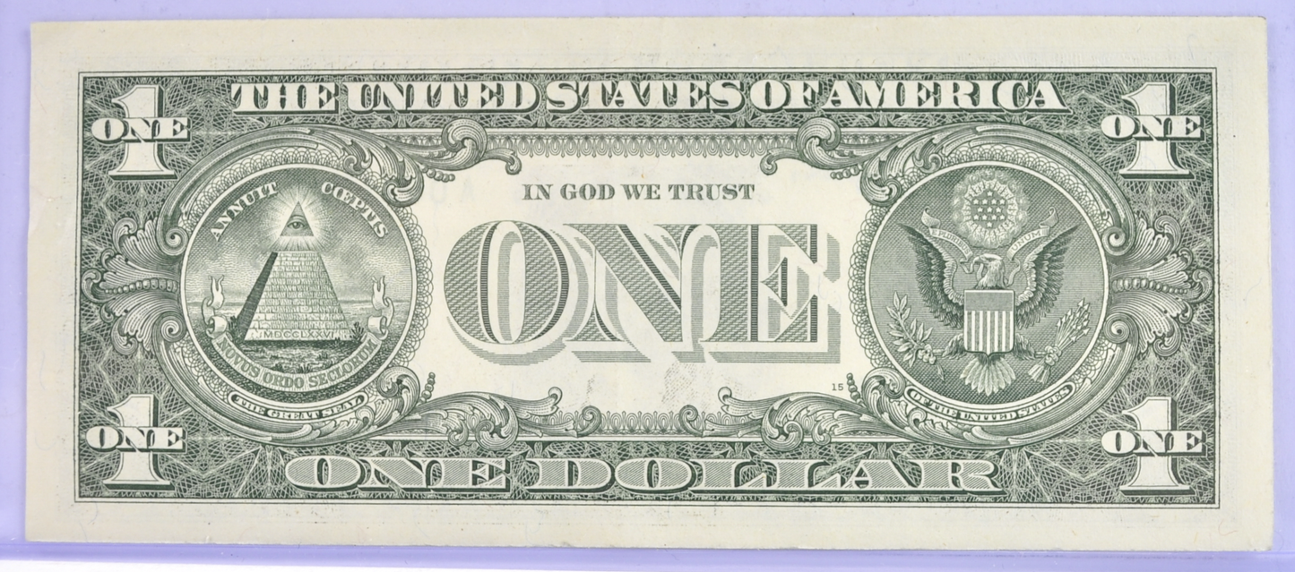 2021 1 Dollar Federal Reserve Star Note - Boston (A) Issue - Almost Uncirculated (AU) - 2021 One Dollar Boston Star Note - Fr.3008-A*
