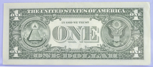 2021 Fancy Bookend Pattern Serial Number 1 Dollar Banknote - 30982309 - 2021 One Dollar Cool Serial Number Note - Fr.3007-H