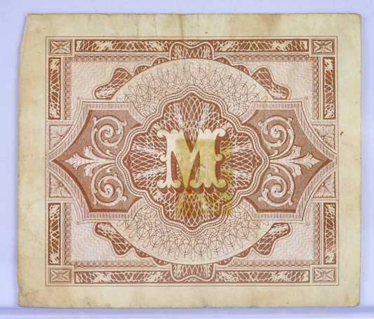 1944 Germany 5 Mark Paper Note - No Printer Code, Soviet Print - WWII Military Note - 1944 German Five Mark Allied Military Note - P#193b