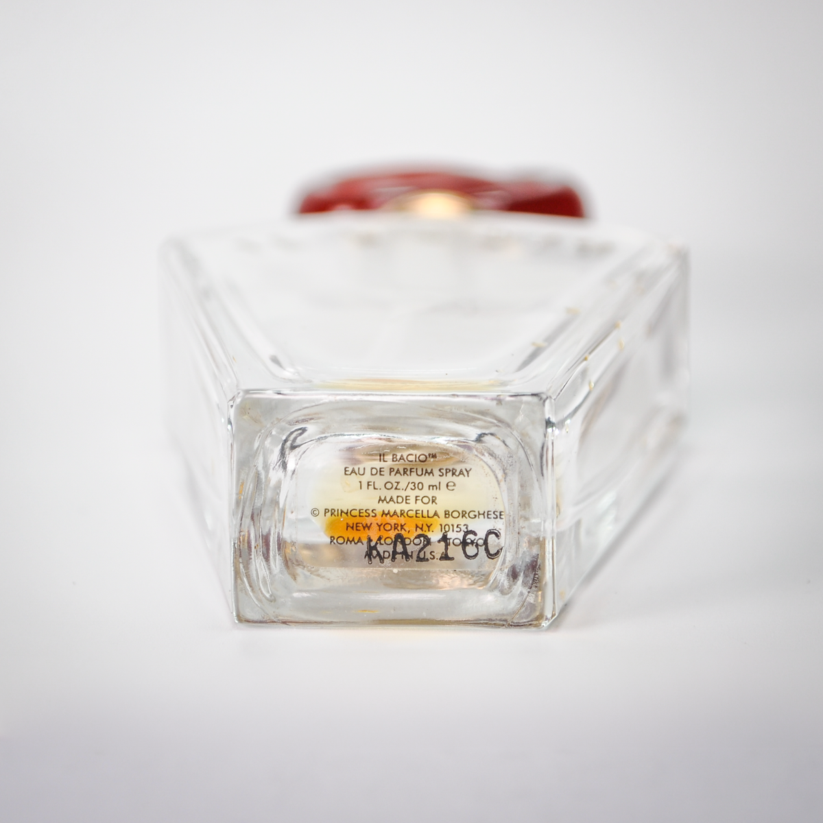 Vintage 1993 Il Bacio by Princess Marcella Burghese Empty Perfume Bottle - 1.7fl oz/30ml - Discontinued 1990s Il Bacio Perfume Bottle