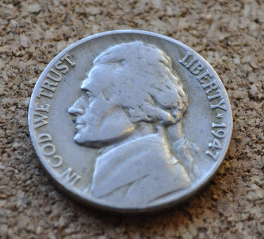 1947 PDS Jefferson Nickels - P,D,S - Choose by Mint Mark and Grade - 1947 S Jefferson Nickel 1947 D Jefferson Nickel 1947 P