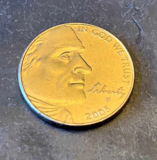 2005 Jefferson - Westward Journey Nickel - Ocean in View Reverse - Beautifully Golden Toned