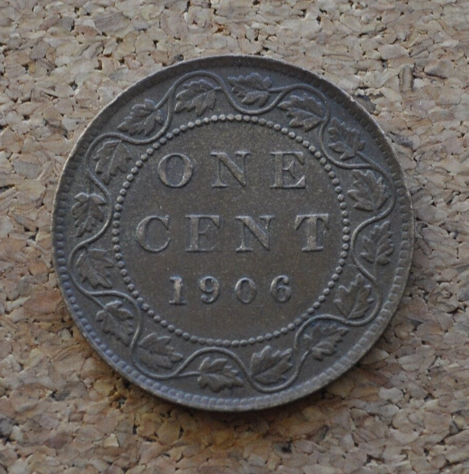 1906 Canadian Large Cent - F-AU (Fine to About Unc.) Choose by Grade - King Edward VII - One Cent Canada 1906 Canadian Cent 1906 Large Cent