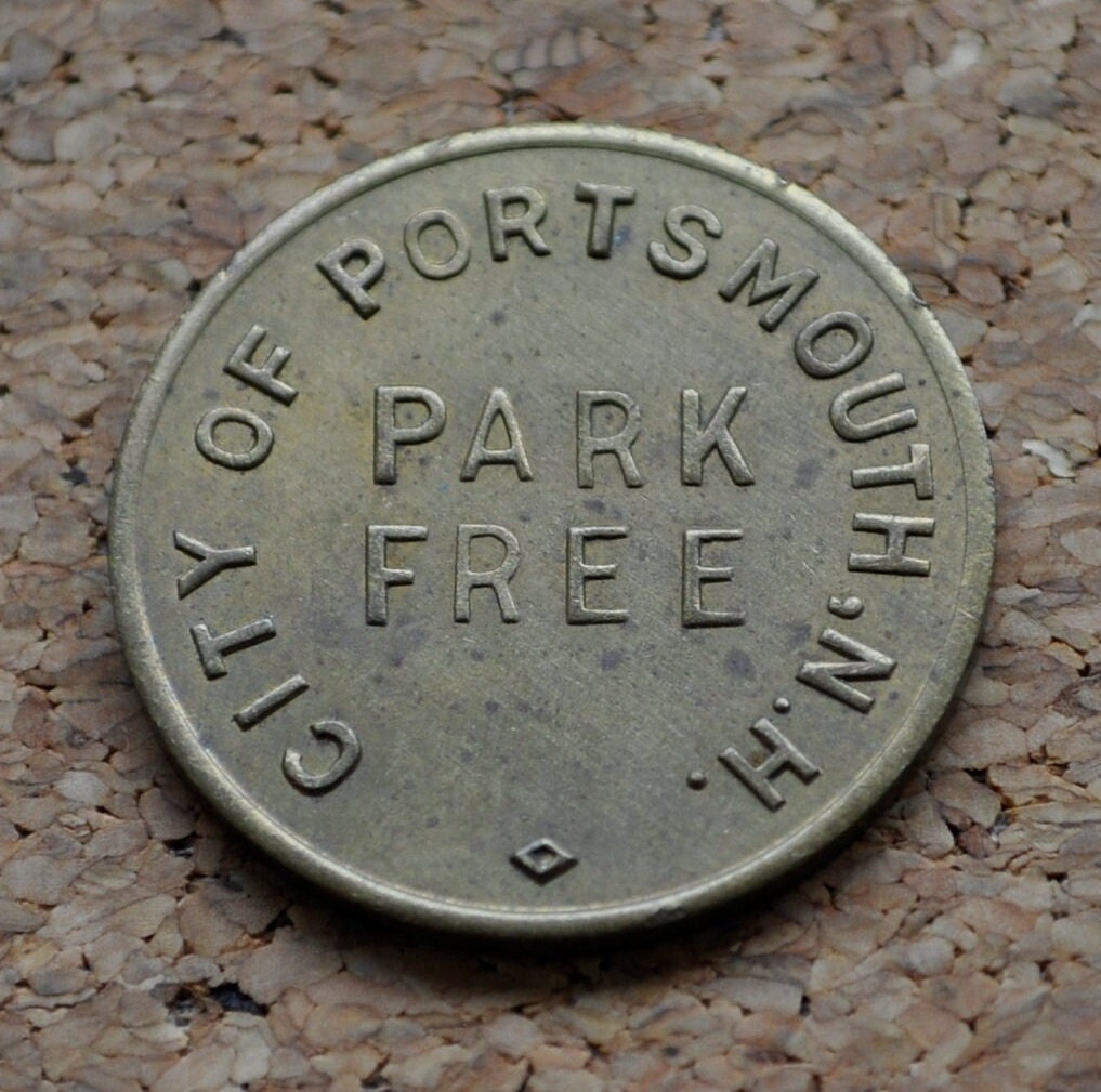 1970's Portsmouth NH Token - Park Free - Shop In Portsmouth NH - Vintage Token
