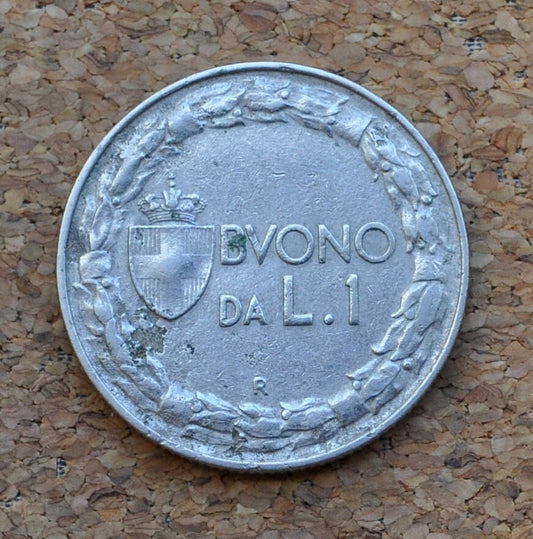 1922 1 Lira - L.1 Italian Coin 1922 - Great Detail, Beautiful Coin - 1922 L1 Italy One lire - Nickel Composition