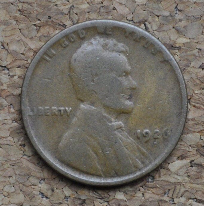 1926-D Wheat Penny - VG-F (Very Good to Fine) Grade / Condition - Better Date - Denver Mint - 1926 D Wheat Ear Cent 1926 D