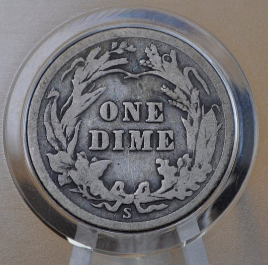 1916-S Barber Silver Dime G/VG (Good to Very Good) Grade / Condition - San Francisco Mint - 1916 S Barber Dime Silver Dime 1916 S