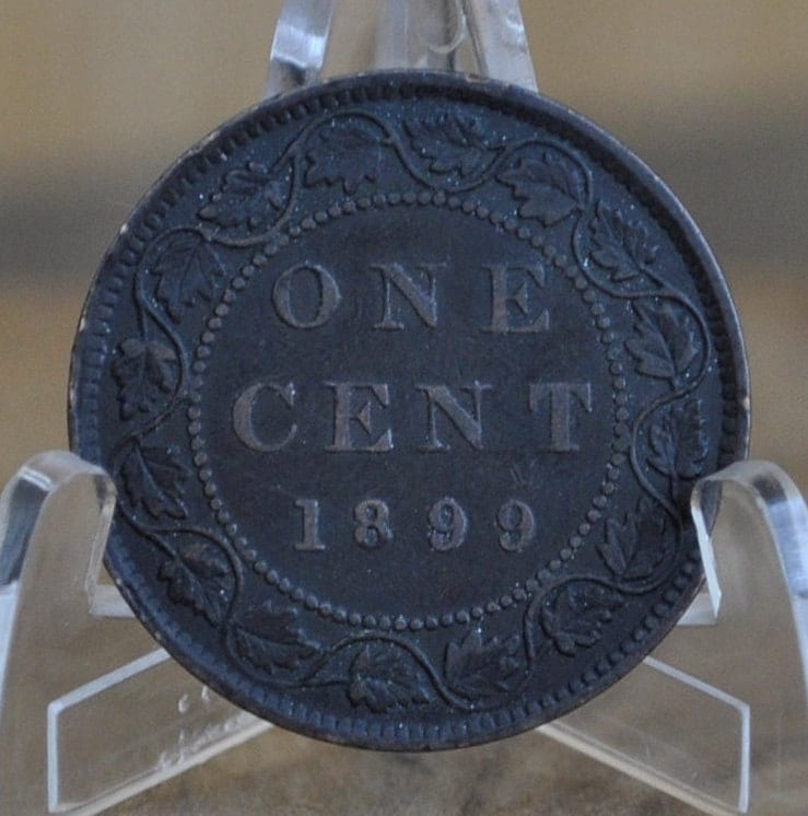 1899 Canadian One Cent - XF (Extremely Fine) Condition - Queen Victoria - One Cent Canada 1899 Large Cent - 1899 One Cent