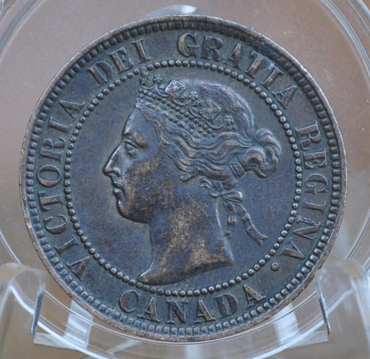 1897 Canadian One Cent - XF (Extremely Fine) Condition - Queen Victoria - One Cent Canada 1897 Large Cent - 1897 Large Cent