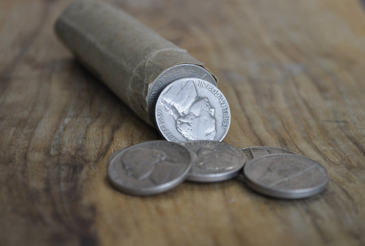 Full Roll of Jefferson Nickels 1938-1975 - Circulated-BU Grades - PDS Mint Marks - Jefferson Nickel Roll - Nickel Collection