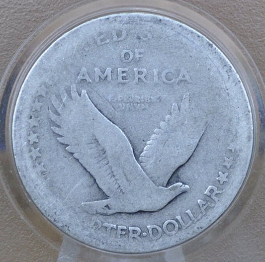 1917-D Standing Liberty Quarter Type I (type one) - G (Good) Grade, No Visible Date - 1917 D Standing Liberty Quarter Type 1 1917 D Quarter