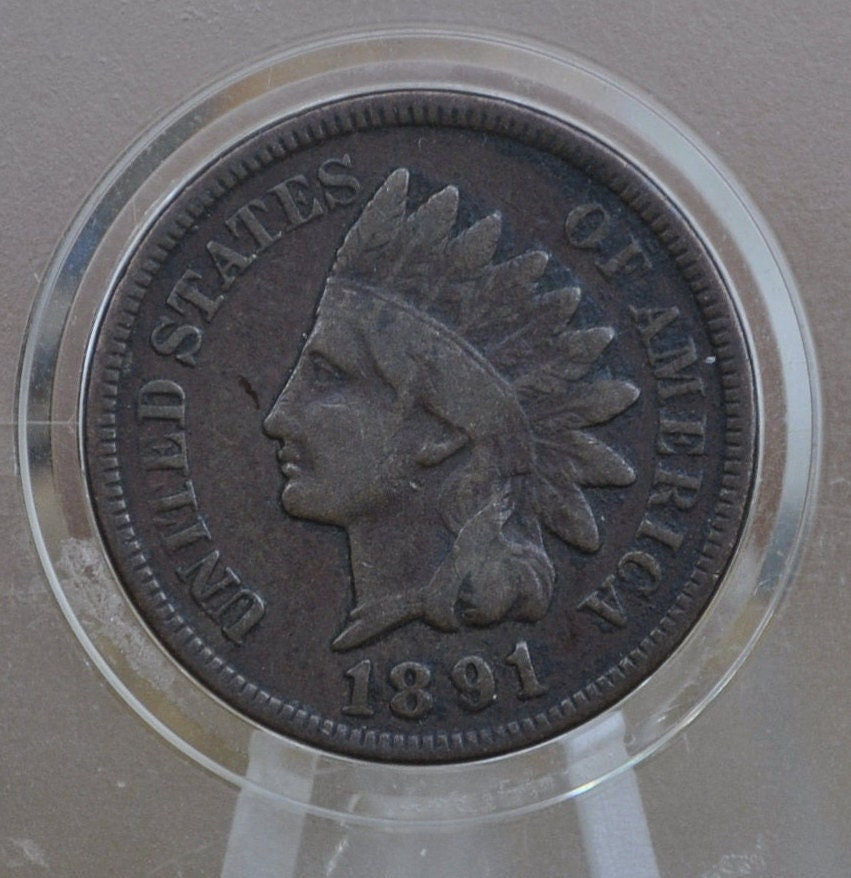 1891 Indian Head Penny - Choose by Grade / Condition - Indian Head Cent 1891 - 1891 US One Cent - Higher Grades