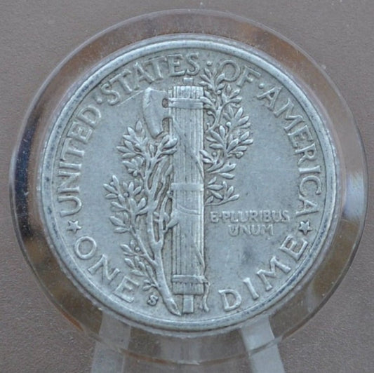 1939-S Mercury Silver Dime - Choose by Grade / Condition - San Francisco Mint - 1939S Winged Liberty Head Dime - Silver