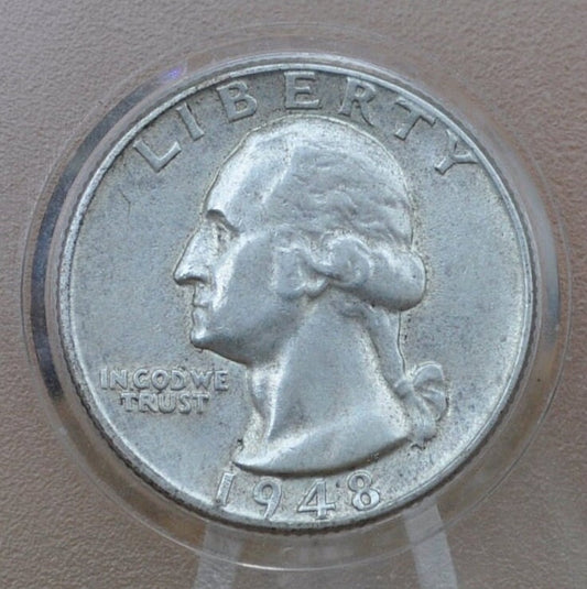 1948 PDS Washington Silver Quarter - San Francisco, Denver, Philadelphia Mints - 1948 Quarter 1948 D Washington 1948 S Silver Quarter