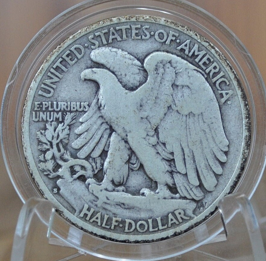 1937-S Walking Liberty Silver Half Dollar - Choose by Grade / Condition - San Francisco Mint - 1937 S Half Dollar Liberty Walking 1937 S WLH
