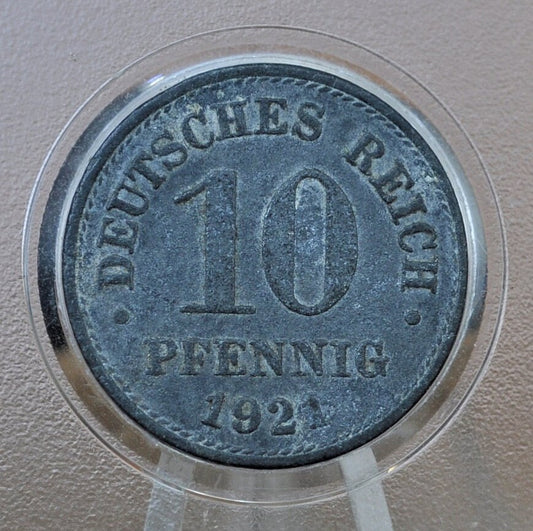 1917-1921 German 10 Pfennig Deutsches Reich - Great conditions - Second Reich of Germany 1917 - WWI Era German Coin - Ten Pfennig 1917