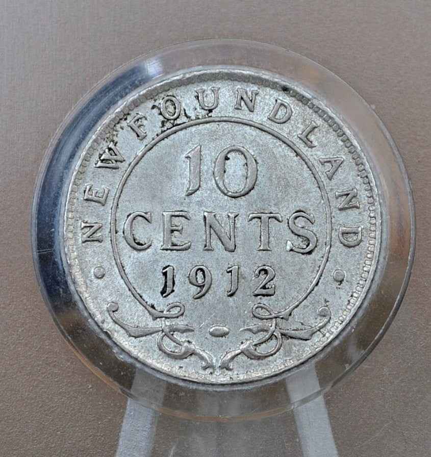 1912 Newfoundland Ten Cent - BU (Uncirculated) Grade / Condition - Beautiful Mint Luster, Low Mintage Coin - Ten Cents Newfoundland 1912