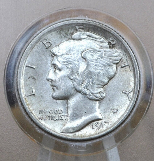 1917 Mercury Dime - Choose by Grade / Condition - Philadelphia Mint - 1917 Mercury Head - Silver Dime 1917