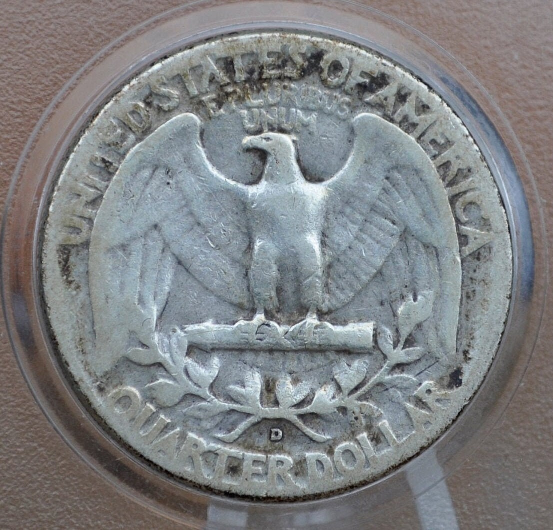 1949 D Washington Silver Quarter - Better Date - F-XF Grades; Choose by Grade - Denver Mint - 1949 D Quarter - 1949 Washington Quarter