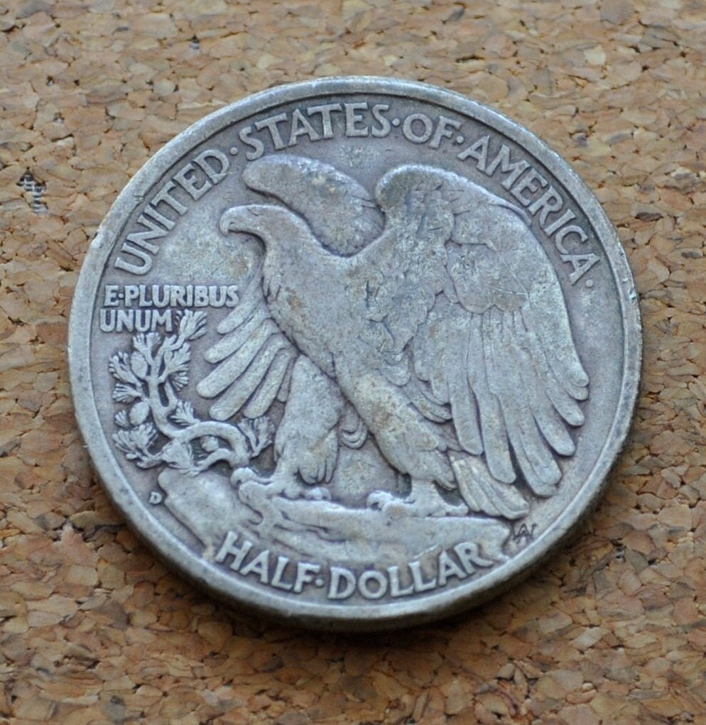 1941-D Walking Liberty Silver Half Dollar - VF (Very Fine to About Uncirculated) Choose by Grade -Denver Mint - 1941 D Half Dollar 1941D Wlh