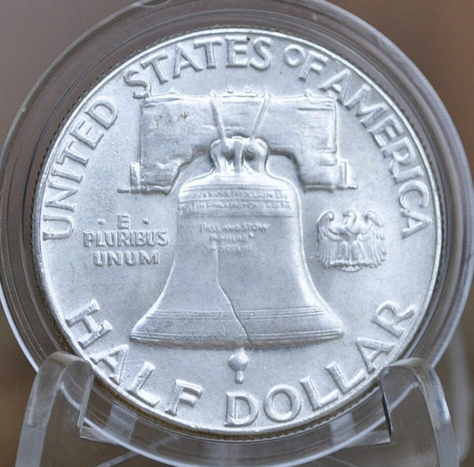 1960 P&D Franklin Silver Half Dollar - 1960 P Franklin Half Dollar 1960 D - Denver + Philadelphia Mints - 1960 Half Dollars