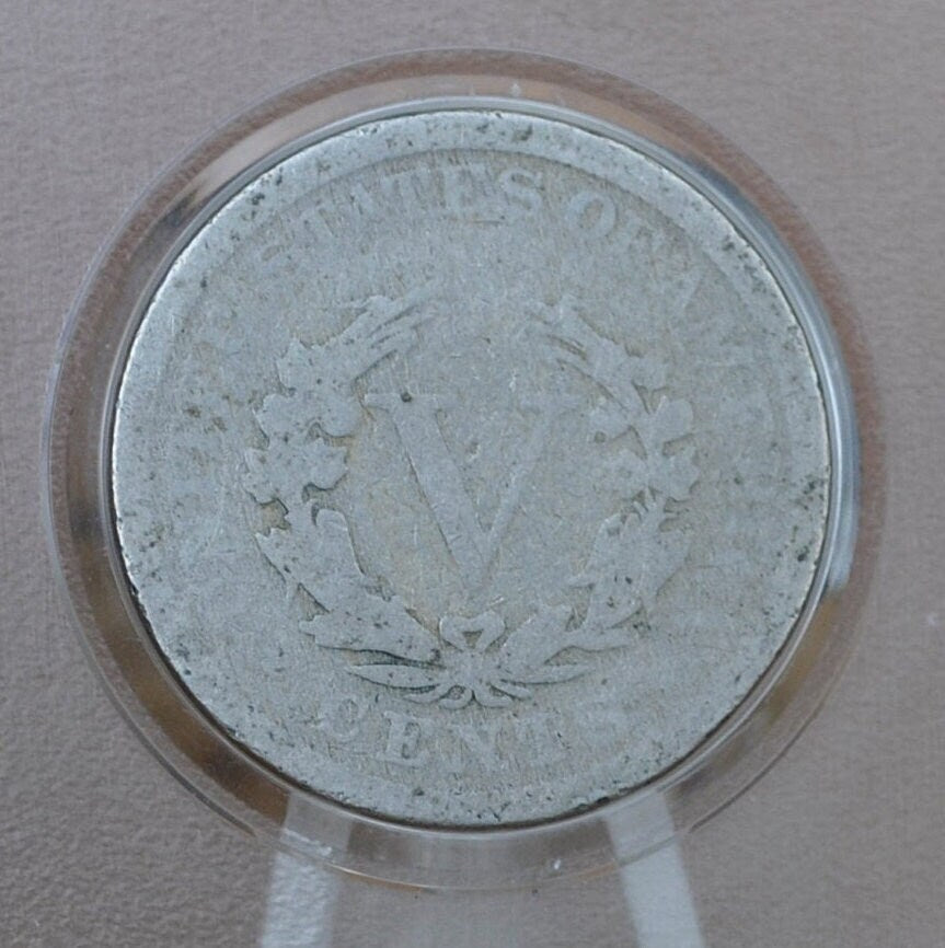 1893 V Nickel - AG (About Good) Grade / Condition - 1893 Liberty Head Nickel - Philadelphia Mint - Better Date - Nickel Collection